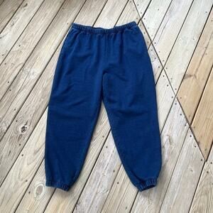 Good American Boyfriend Joggers Dark Blue Size 6 Waist 36"